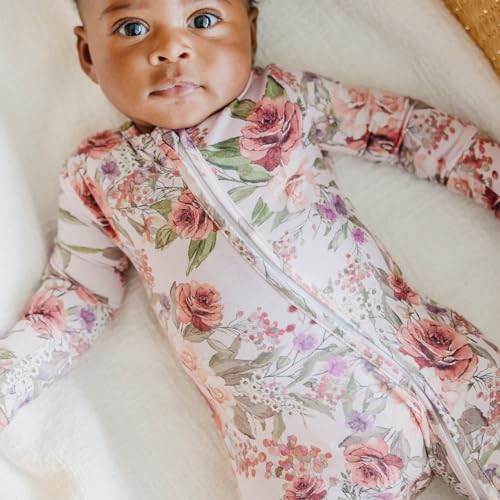 Image of Copper Pearl, Deborah Bamboo Zip-Up Footie 3-6 Months