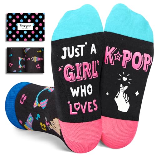 HAPPYPOP K-pop Gifts for Girls - Kpop Socks for Lovers Fans, K Pop Korean Drama Merch for 7-9 Years...