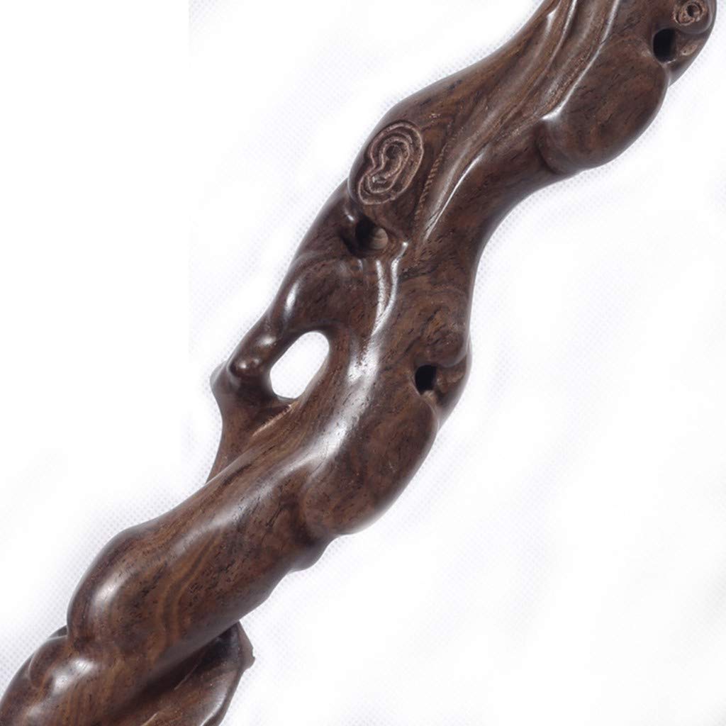 Muleta de bastón de madera maciza para tallar raíces de palo de rosa negro, material completo, de caoba, bastón de ébano africano, muletas para tallar raíces de árbol de ébano adecuado para ancianos