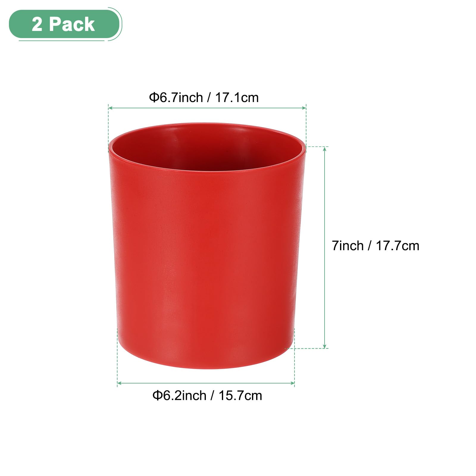 M METERXITY 2-Pack Plastic Plant Pots - Image 3