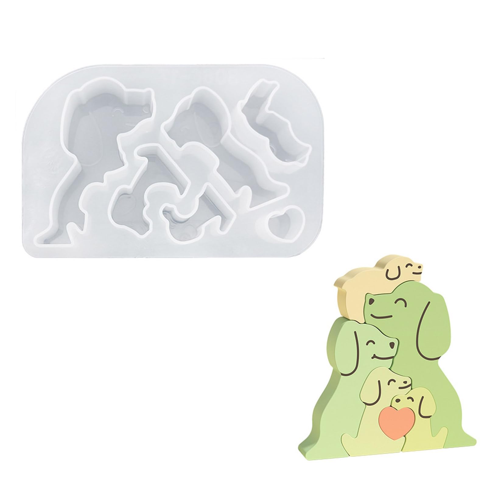 NEWFT Candle Mold Silicone Aromatherapys Mold Animal Holding Love Heart Decorations Mould for Handmade Enthusiasts