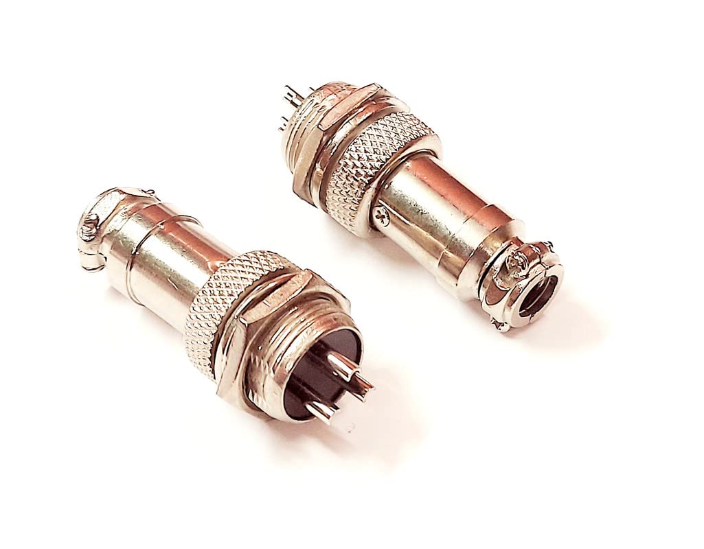ERH India (Pack of 2 Pcs) Aviation Plug Male Female Wire Panel Metal Connector 3 Pin Connector Socket Plug Metal Circular Connector Cable 3 Pin (2 Pcs)-image-9