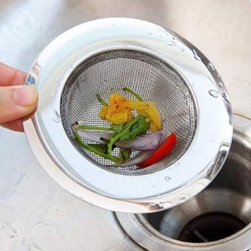 Image of Sink Corner Strainer - Triangle Drainer Basket & Shelf Organizer for Kitchen | Multi-Use Fruit, Vegetable, Soap, Sponge Holder | Rust-Resistant Sink Shelf Corner Rack (Sink Jali)