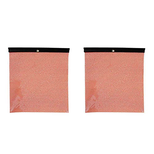 Bandera de seguridad naranja 18 x 18 pulgadas 2 unidades miniatura 1