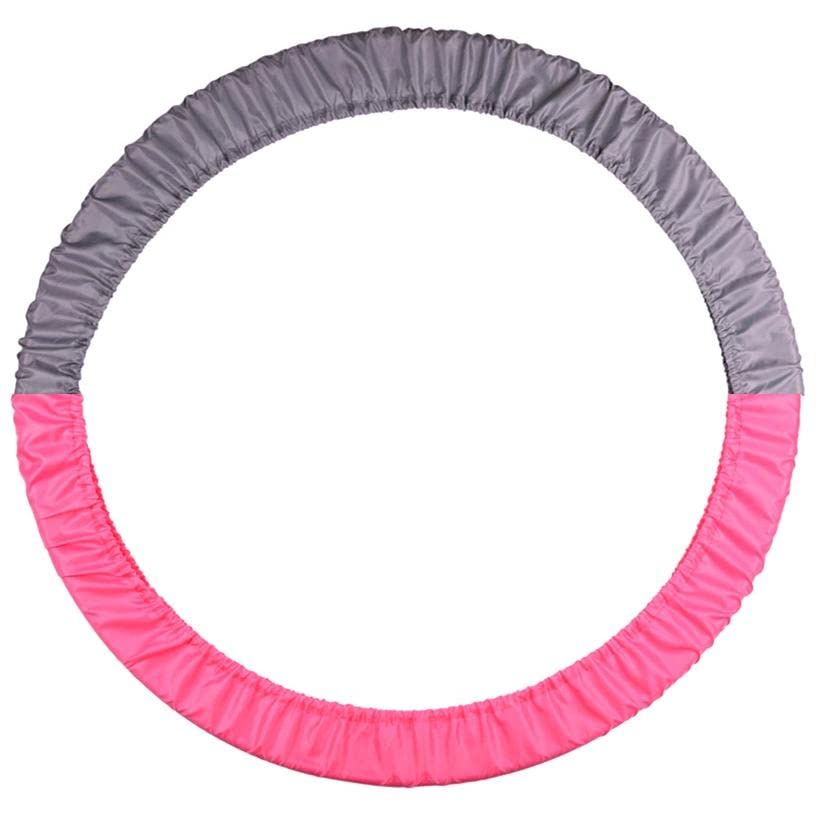 DRUNA Funda de Aro de Gimnasia Rítmica Indigo Tamaño Universal 60-90 cm | Ideal para Competencias y Entrenamientos Rosa- Gris