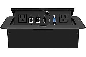 Table Pop up Power Outlet HDMI Grommet Box