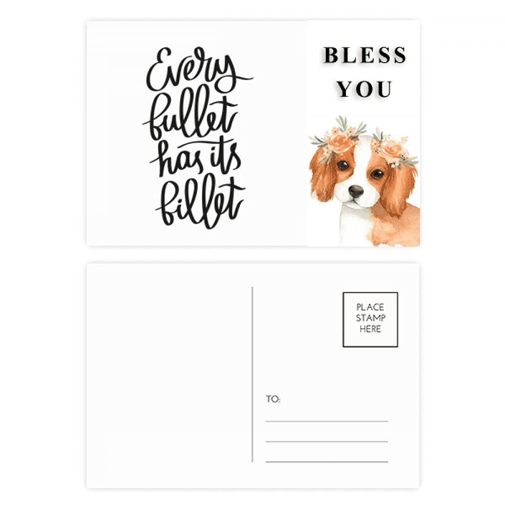 DIYthinker Every Bullet Has Its Billet Quote Blessing Dog Postcard Set Thanks Card Mailing Side 20pcs