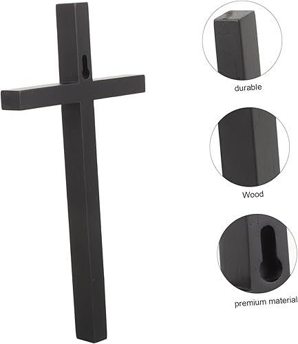 Miniatura 5 de ORFOFE Cruz de pared de madera antigua hecha a mano, decoración de pared decorativa cristiana para el hogar, sala de estar, guardería y boda, cruces