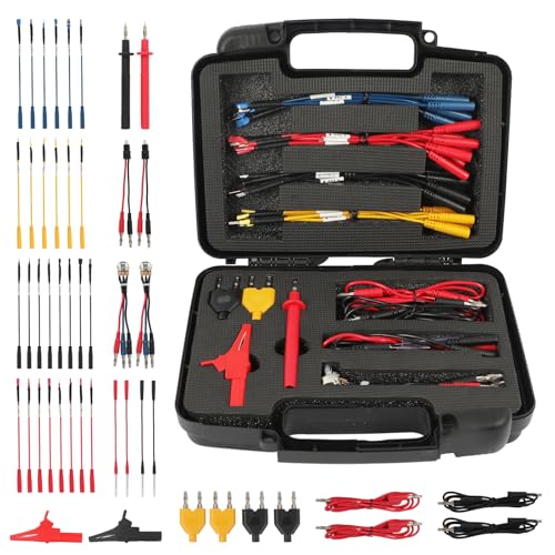 48PCS Multímetro Cables de Prueba Set, Kit de Cables de Prueba para Circuitos de Automóviles,Herramienta de Diagnóstico Multifunción para Sistemas Eléctricos de Automóviles