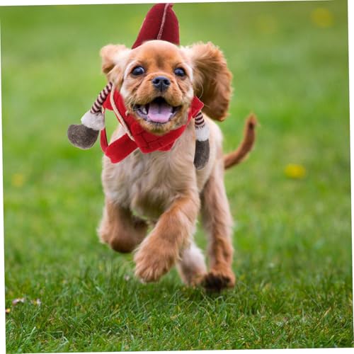 Disfraz Santa Gnome para perros y gatos tamaño S miniatura 7