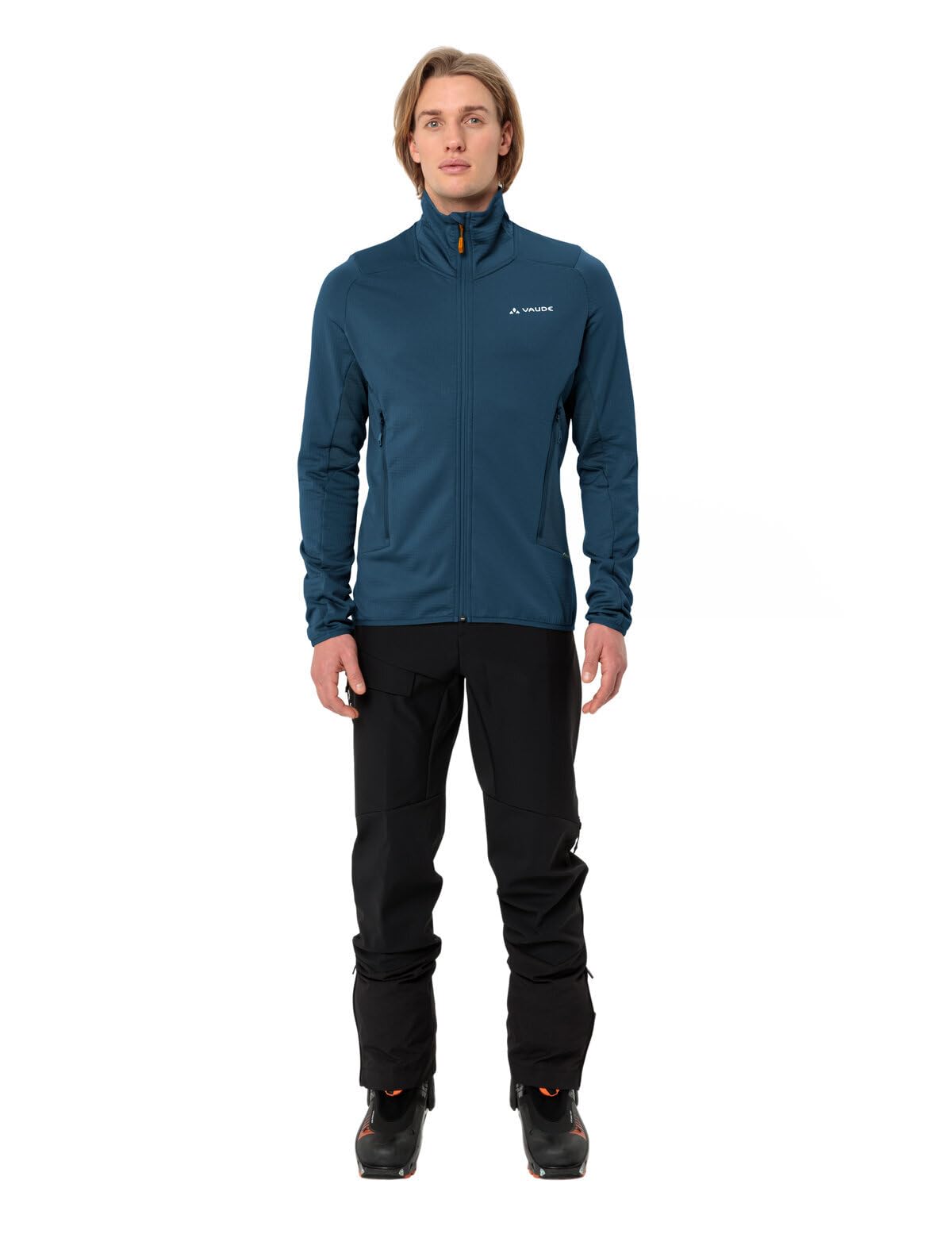 VAUDE Monviso Fleece FZ Jacket II – Herrenjacke mit Front-Reißverschluss, Fleecejacke aus Polyester mit 2 Taschen – für Skitouren und Bergtouren, Passform: SlimFit