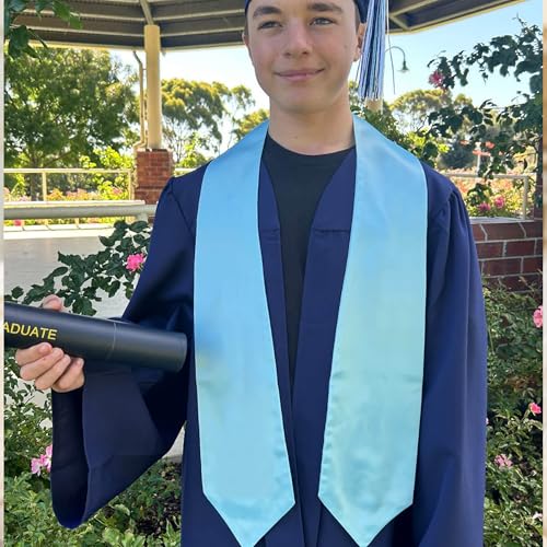 Image of GraduationMall 24 Pieces 72 Inch Plain Graduation Stole Bulk Sublimation Blank Honor Graduation Sash Unisex Adult