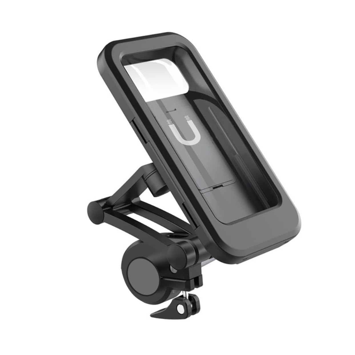 TOPBATHY 1pezzi Supporto Per Telefono Da Moto Adatto Bici e Moto Rotazione Di Saldamente Fissato Al Manubrio Compatibile La Maggior Parte Dei Cellulari e Custodie