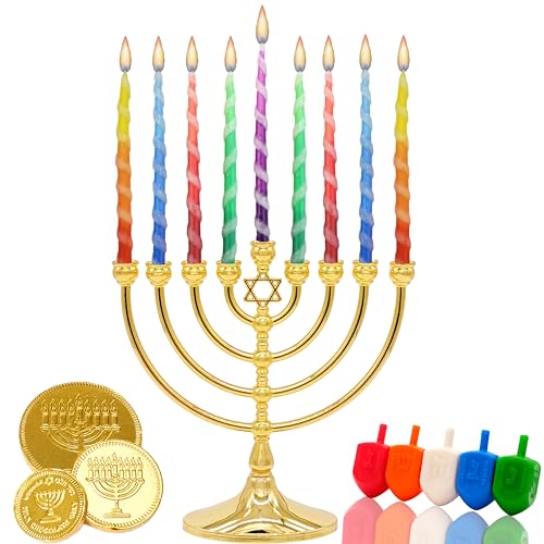 The Dreidel Company KJYHGHJK78 Deluxe Twisted Hanukkah Menorah Candles thumb #2