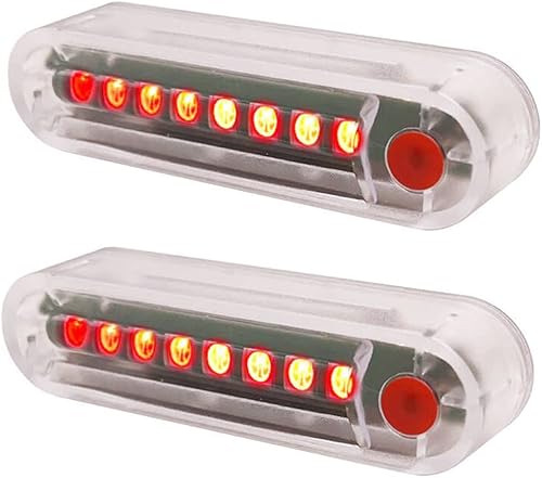 Aolyty Luces de advertencia solares, luz LED intermitente solar impermeable, paquete de 2 luces estroboscópicas solares para camiones, vehículos,