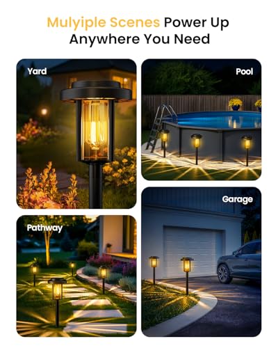 HMDecor Solar Pathway Lights, 8 Pack Solar Light Outdoor IP65 Waterproof - image 4