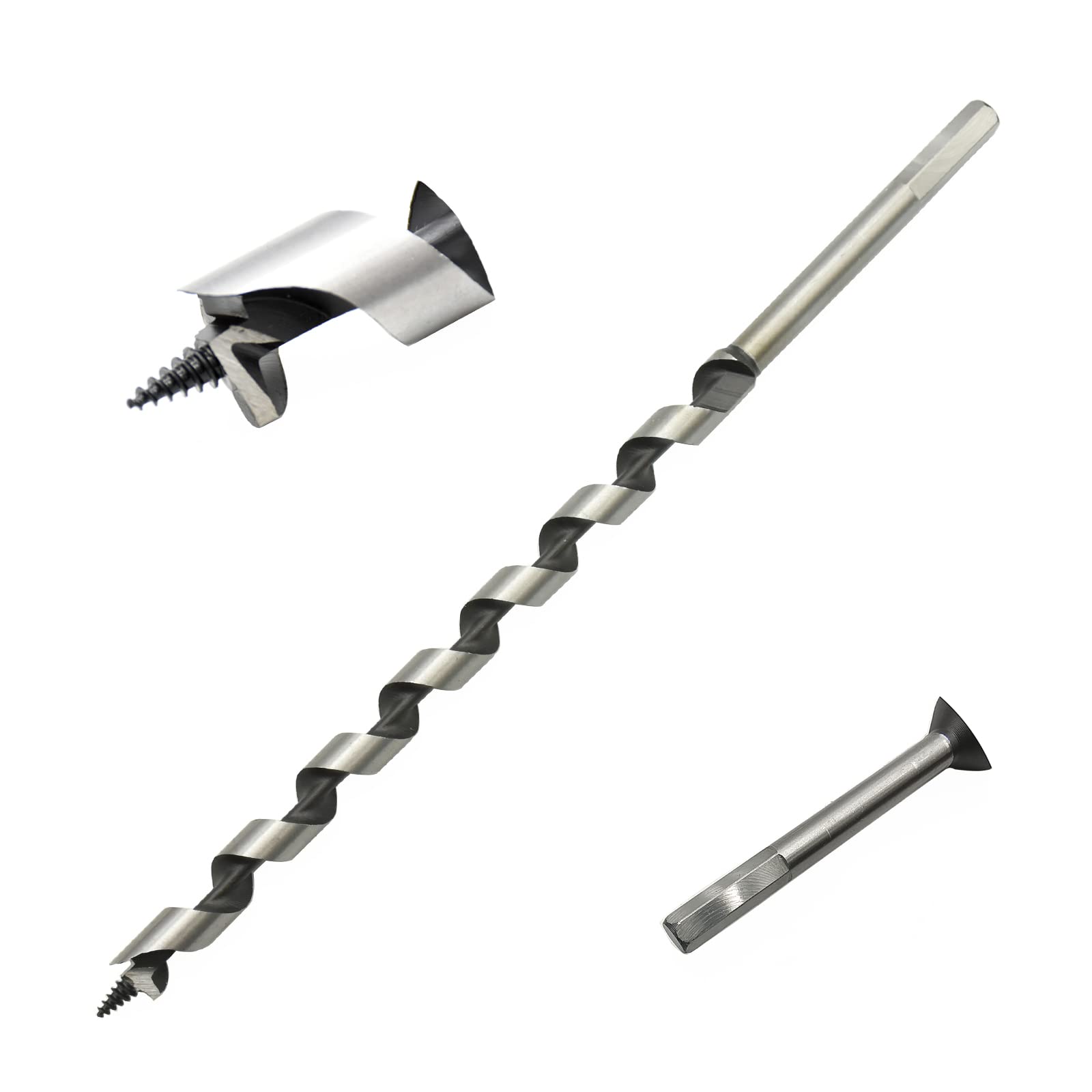 CHCYWJGJ Auger Wood Drill Bit Woodworking Drill (1/2" x 12") Ship Auger Long Drill Bit for Soft and Hard Wood, Plastic, Drywall and Composite