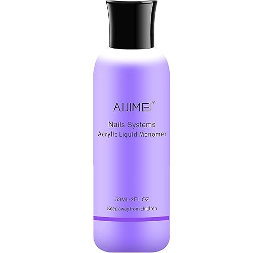 AIJIMEI Monómero acrílico líquido acrílico 2.0 fl oz 2OZ Monómero líquido acrílico para polvo acrílico Monómero líquido de uñas acrílicas para uñas