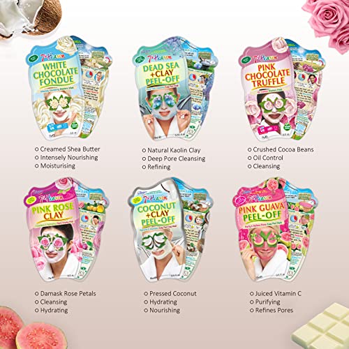 7th Heaven Moisturising Pamper Hamper Gift Set - 9 x Face Masks, 1 Hair Mask for Dry Damaged Hair & Soft Cleansing Wash Cloth - Includes Sheet Masks, Clay Masks & Peel Off Face Masks - Image 4