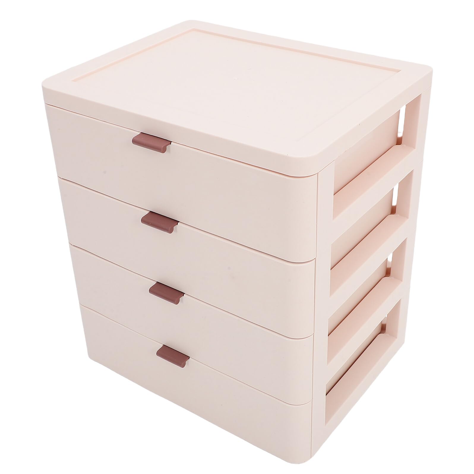 Hohopeti 4cassetti Organizer per Cassetti in Plastica Pp Contenitore Portaoggetti Cassetti Impilabili per Cosmetici e Articoli da Ufficio per Toeletta e Scrivania