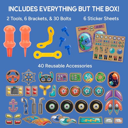 Educational Insights Boxineers Cardboard Vehicles - Creative Craft Supplies for Kids Projects, Cardboard Tools for Kids, DIY Fine Motor Activities, Kids Crafts and STEM Construction Kits - Image 4