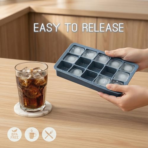 Set de 2 cubeteras de silicona para hielo con tapa miniatura 7