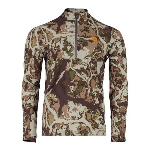 First Lite Men's Trace Quarter Zip - Ultralight Breathable Camo Hunting Shirt