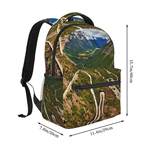 Sac à dos Norvège pc portable noir avec motifs imprimés tendance