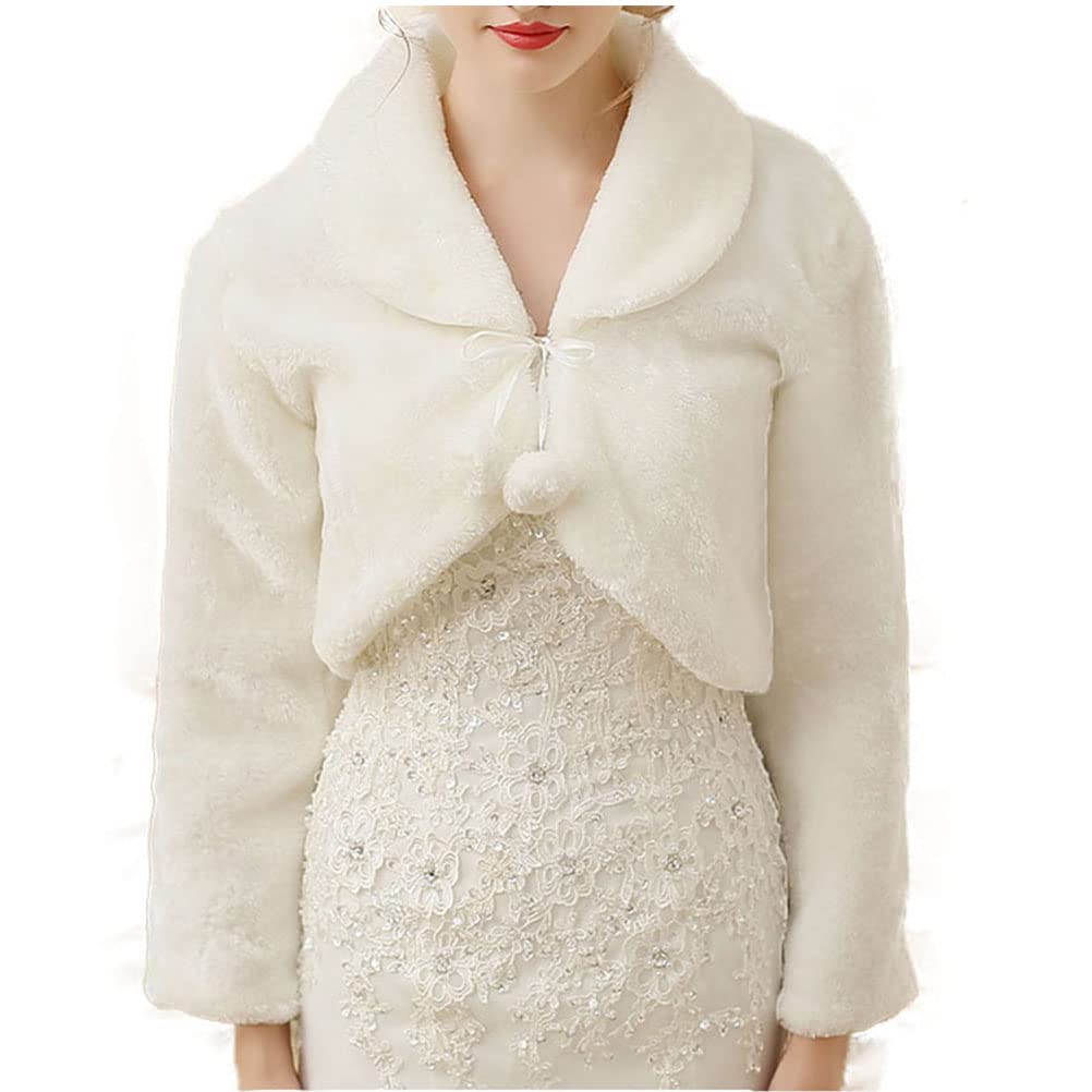 Faux Fur Shrug Shoulder Cape Wrap Shawl Wedding Scarf