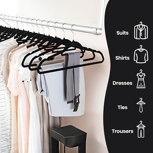 Image of Storite 30 Pack Non-Slip Velvet Suit Hangers