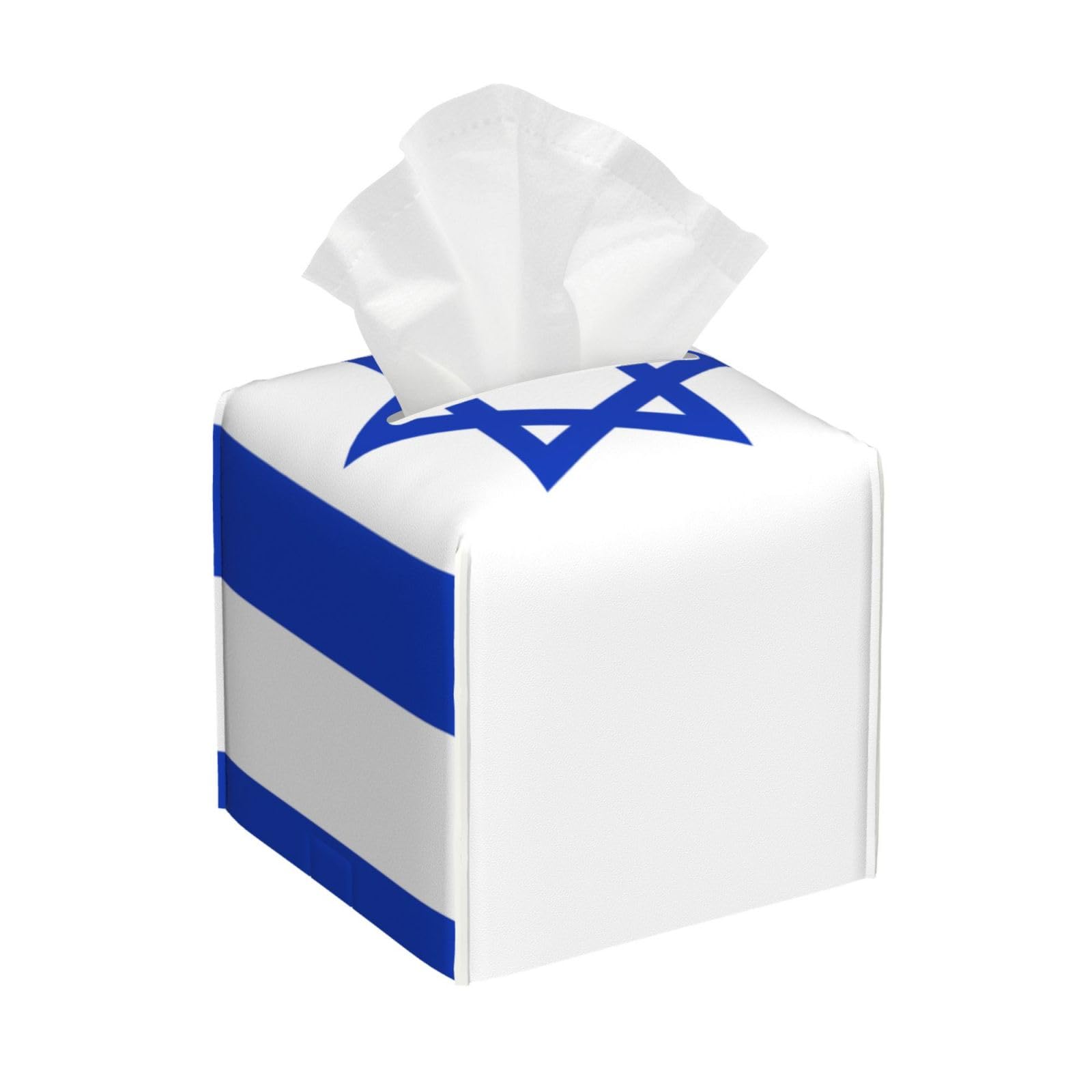 Israeli Flag Printed Tissue Box, Square Storage Box, Suitable for Kitchen, Office, Camping and car