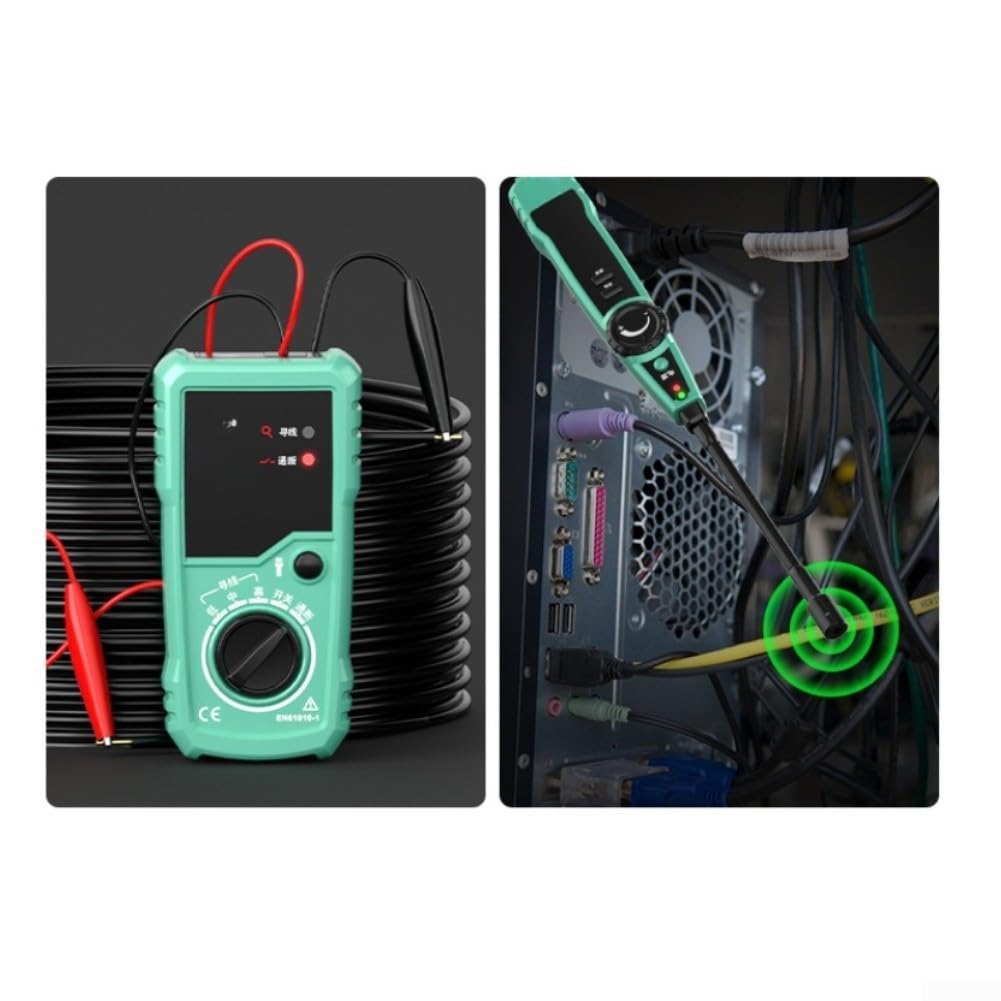 Localizador de cables probador de cables, detector de pared de sensibilidad ajustable, para rastrear líneas eléctricas enterradas y cables de red