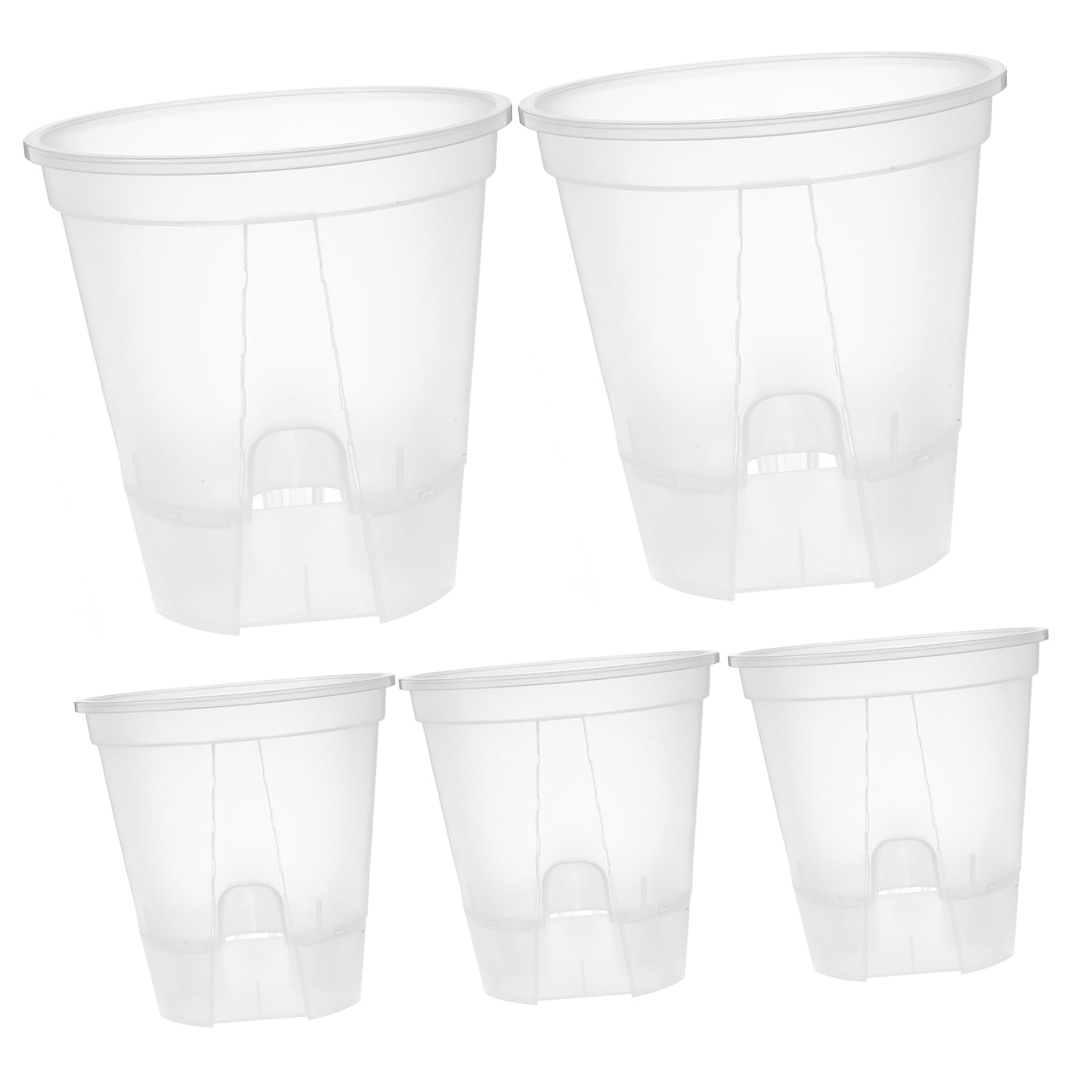 POPETPOP Pots Portables À Drainage Automatique - 6 Pièces en Plastique avec Drainage pour Pépinière