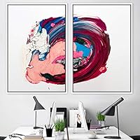 2 Piece Framed Canvas Wall Art Natural Abstract Canvas Prints Home Artwork Decoration for Living Room,Bedroom - 16