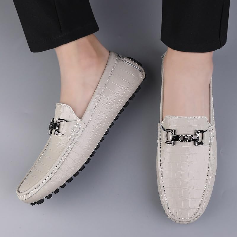 Formal Oxford Shoes for Men's Office Comfort Orthopedic Genuine Leather Pointed Toe Slip On Casual Business Anti-Slip Non Slip Rubber Sole Block Heel Dress2