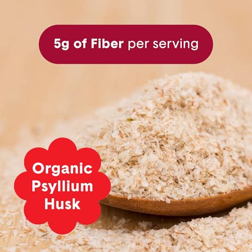 Image of Bellway Super Fiber Powder + Fruit, Sugar Free Organic Psyllium Husk Powder Fiber Supplement for Regularity, Bloating Relief & Digestive Health, Plant-Based, Raspberry Lemon (50 Servings)