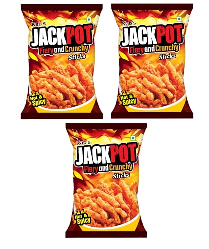 Image of Kab's Jackpot Fiery and Crunchy Sticks, 2.82 oz ℮ 80 gm (Pack of 3)