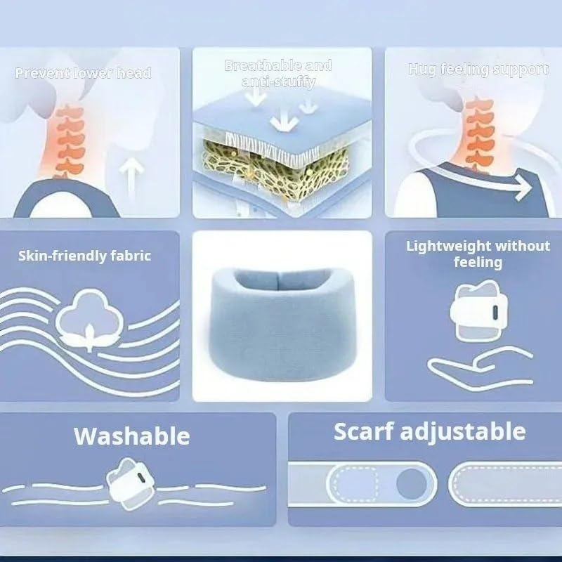 Image of PACK OF 1 Cervical Neck Support Collar for Pain Relief Soft Foam Adjustable Neck Brace for Men Women Lightweight Breathable Cervical Support Belt for Neck Stiffness Travel Office Daily Use