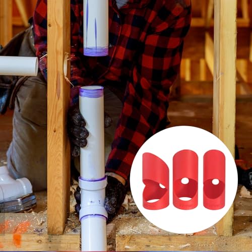 3 Stück Gehrungslade Rohrisolierung,Rohrisolierung Schneidehilfe,Größe 15 mm, 22 mm und 28 mm Rohrisolierung Schablone,Einfach zu Tragen und zu Verwenden,Verbessert Die Arbeitseffizienz (Rot)