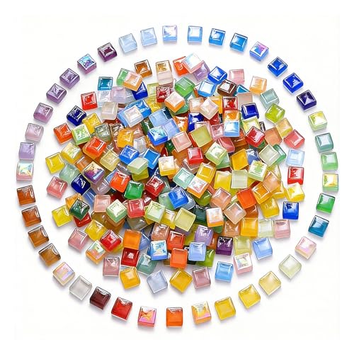 Piastrelle In Mosaico Di Cristallo Colorato – Piastrelle Decorative Realizzate a Mano, Piastrelle In Mosaico In Miniatura, Adatte Per Progetti Fai Da Te e Decorazioni Domestiche