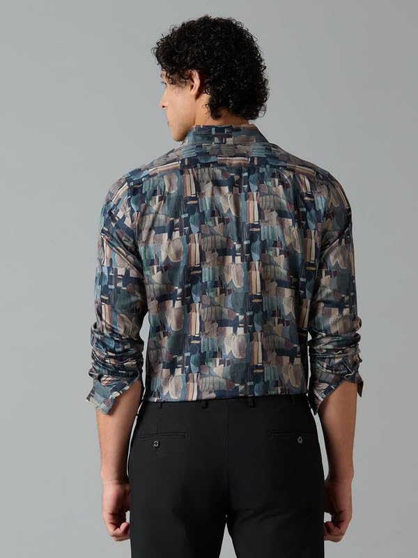 Image of MARK & ALBERT Men's Slim Fit Cotton Formal Shirt