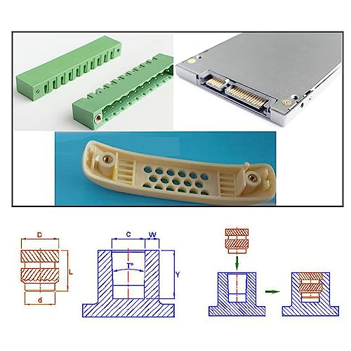 Image of Heat Set Insert Tip for M2.5 with Qty 100 M2.5 Inserts.3D Printing Accessories.Compatible with Weller SP40NUS /Hakko FX-888D /900M and T18 Irons, Soldering Iron Tips for Threaded Inserts 