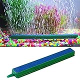 Saim 10 inch Aquarium Air Stone Bar, Bubble Diffuser for Aquarium Fish Tank Oxygen Supply and Water Movement - Green & Blue
