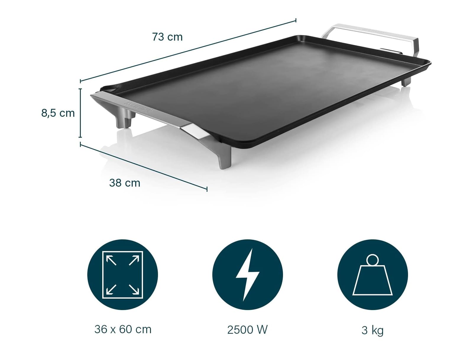 Princess Griddle Table Chef Premium XXL, Aluminium, Non-slip