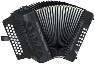 Hohner Compadre G/C/F 3-Row Diatonic Accordion - Black