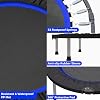 Trampolín Rebotador de 40"/48" para Adultos, Mini Trampolín para Adultos y Niños, Ejercicio con Barra, Trampolín de Fitness para Interior, Altura Ajustable, Carga Máxima de 330/440 lbs 6