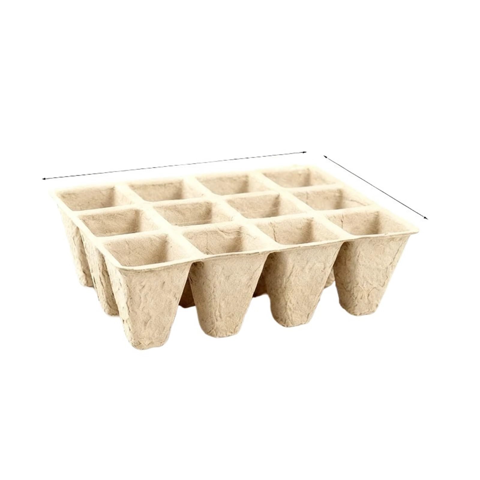 MFWHEFJ Seed Tray 10/12Grids Cell Nursery Pots For Seedling,Starter Tray Pulp Cup Garden Plant Germination Tool(20Pcs 12 holes)