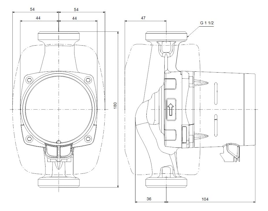 Grundfos Pompe de circulation de chauffage ALPHA2 230 V PN 10 180 mm Type 25-60 Rp 1Z