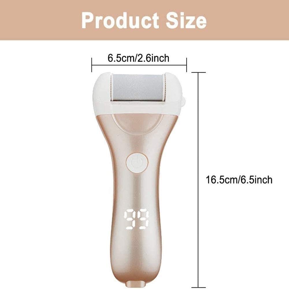 Piedi elettronici callo, Lima del Piede Elettrico Ricaricabile Duro Pedicure della Pelle Strumenti di Cura di Piedi Callous Remover Kit con 3 Roller Heads USB Ricaricabile