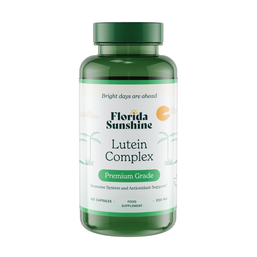 Florida Sunshine Lutein Complex Supplement 60 Capsules (205mg) | Eye Health Support | Antioxidant Protection | High Potency Lutein & Zeaxanthin | Vision Support